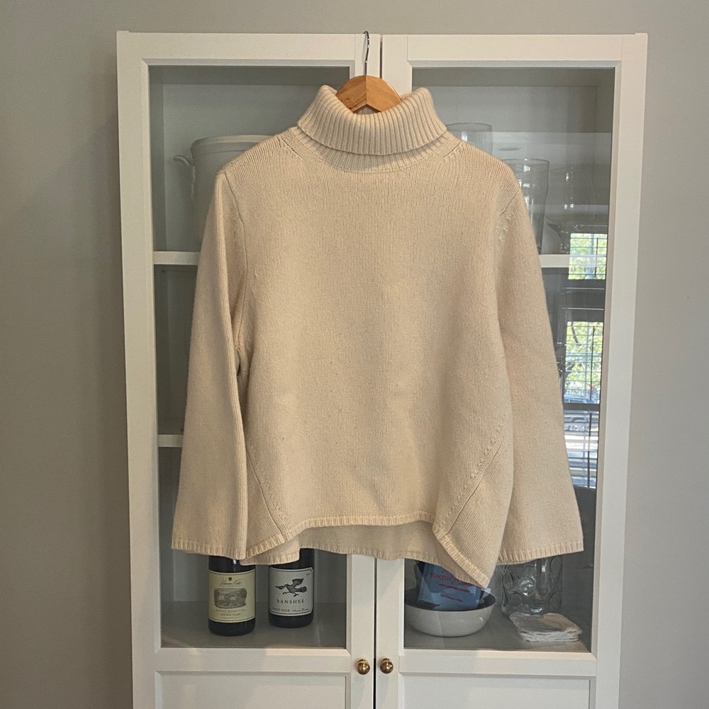 Toteme Cream Turtleneck Sweater Small